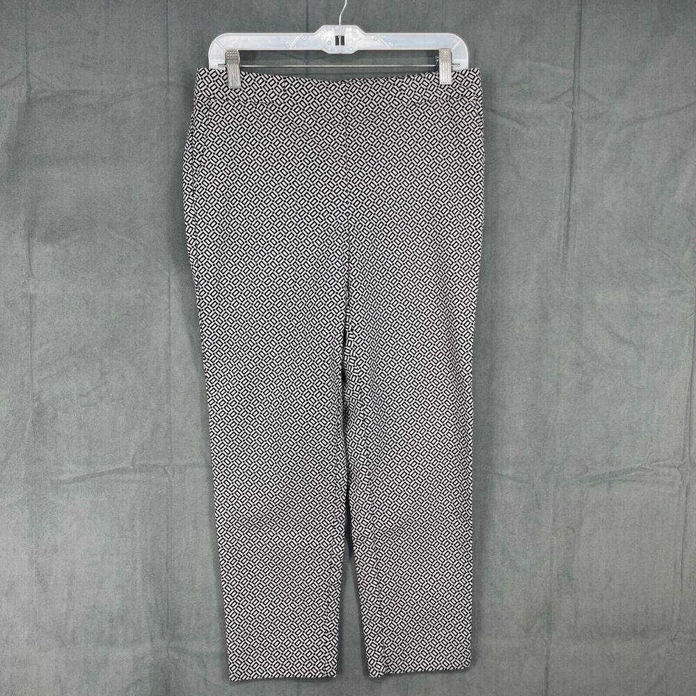 J.Jill Essential Slim Ankle Pants Womens 10 Petite Gray Black Smart Casual